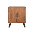 30" Brown Solid Wood Square Live Edge Nightstand