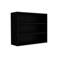 36" Black Wood Wall Mounted Floating Shelf. Wall mounted shelve isolated on a plain white background, in a black wood finish.