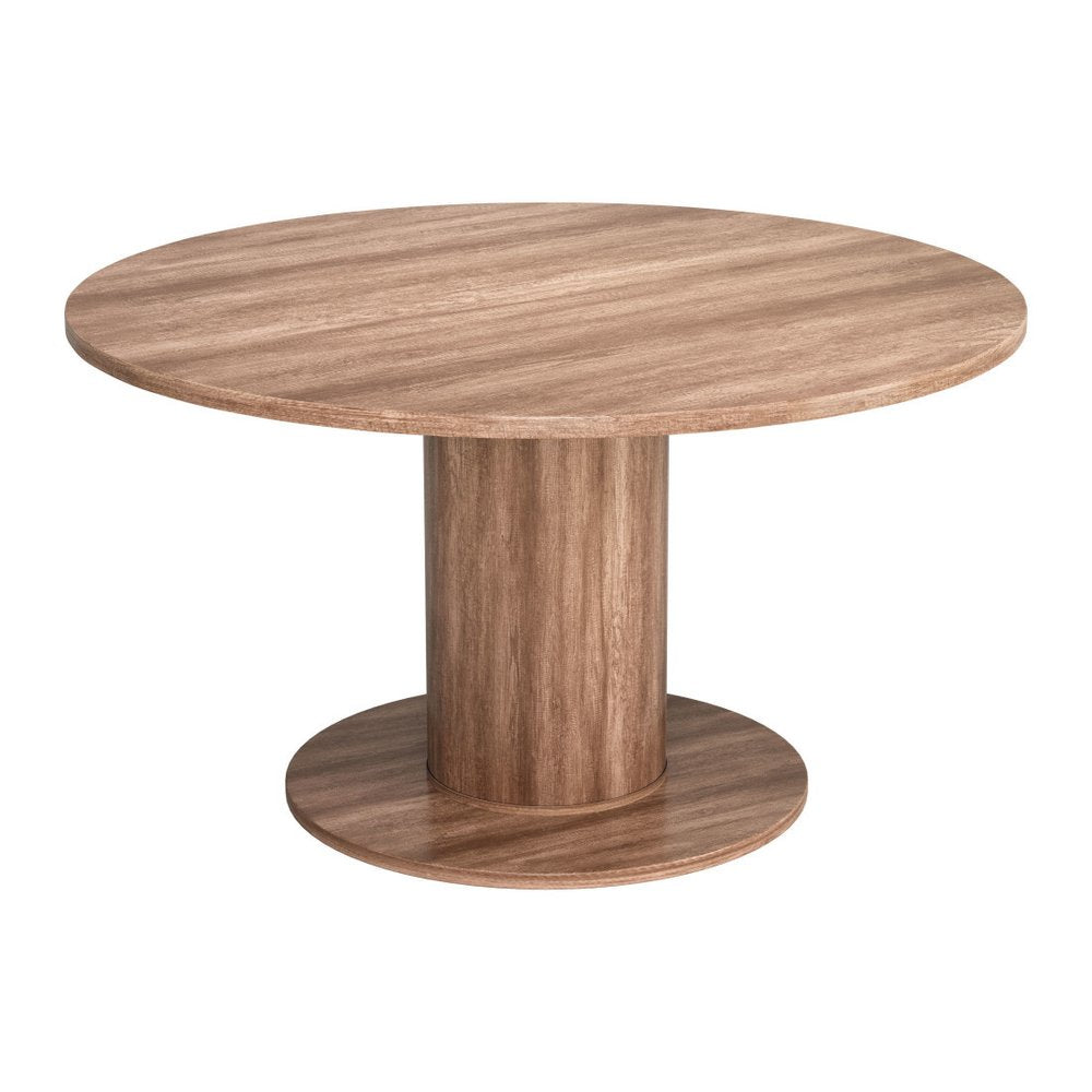 54" Natural And Black Round Convertible Game Table. Game table isolated on a plain white background, in a black finish.