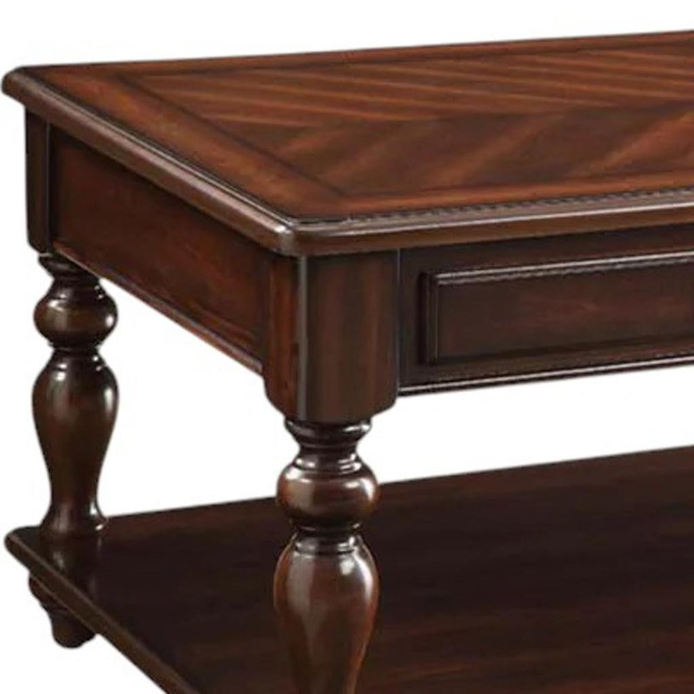 48" Walnut Wood Lift Top Coffee Table