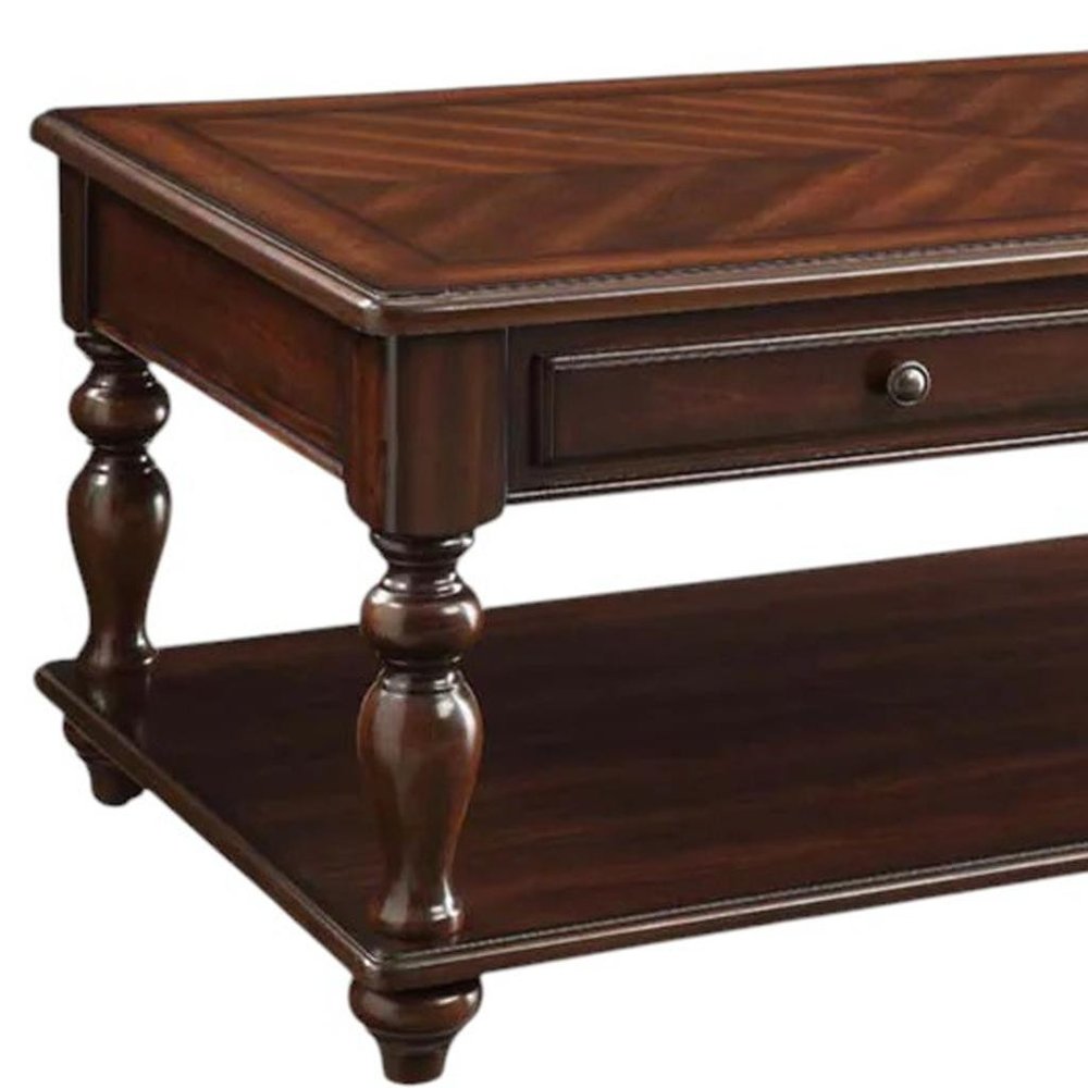 48" Walnut Wood Lift Top Coffee Table