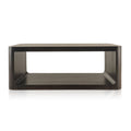 48" Walnut Solid Wood Floor Shelf Coffee Table With Shelf