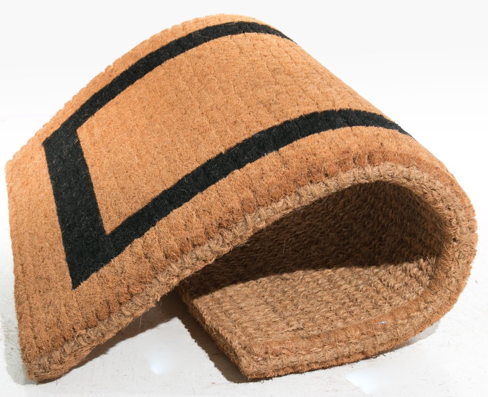 36" X 60" Brown and Black Coir Outdoor Door Mat