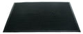 32" X 48" Black Rubber Outdoor Door Mat. Doormat isolated on a plain white background, showing its black color.