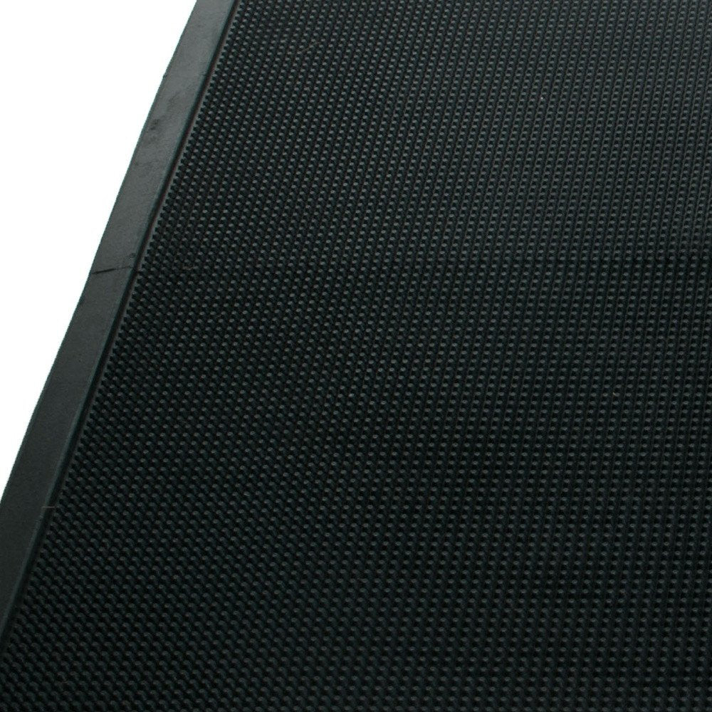 32" X 48" Black Rubber Outdoor Door Mat close-up highlighting the black surface.