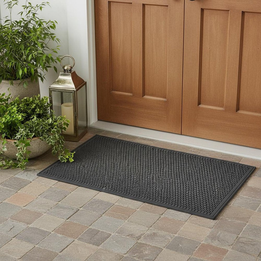 36" X 59" Black Rubber Outdoor Door Mat
