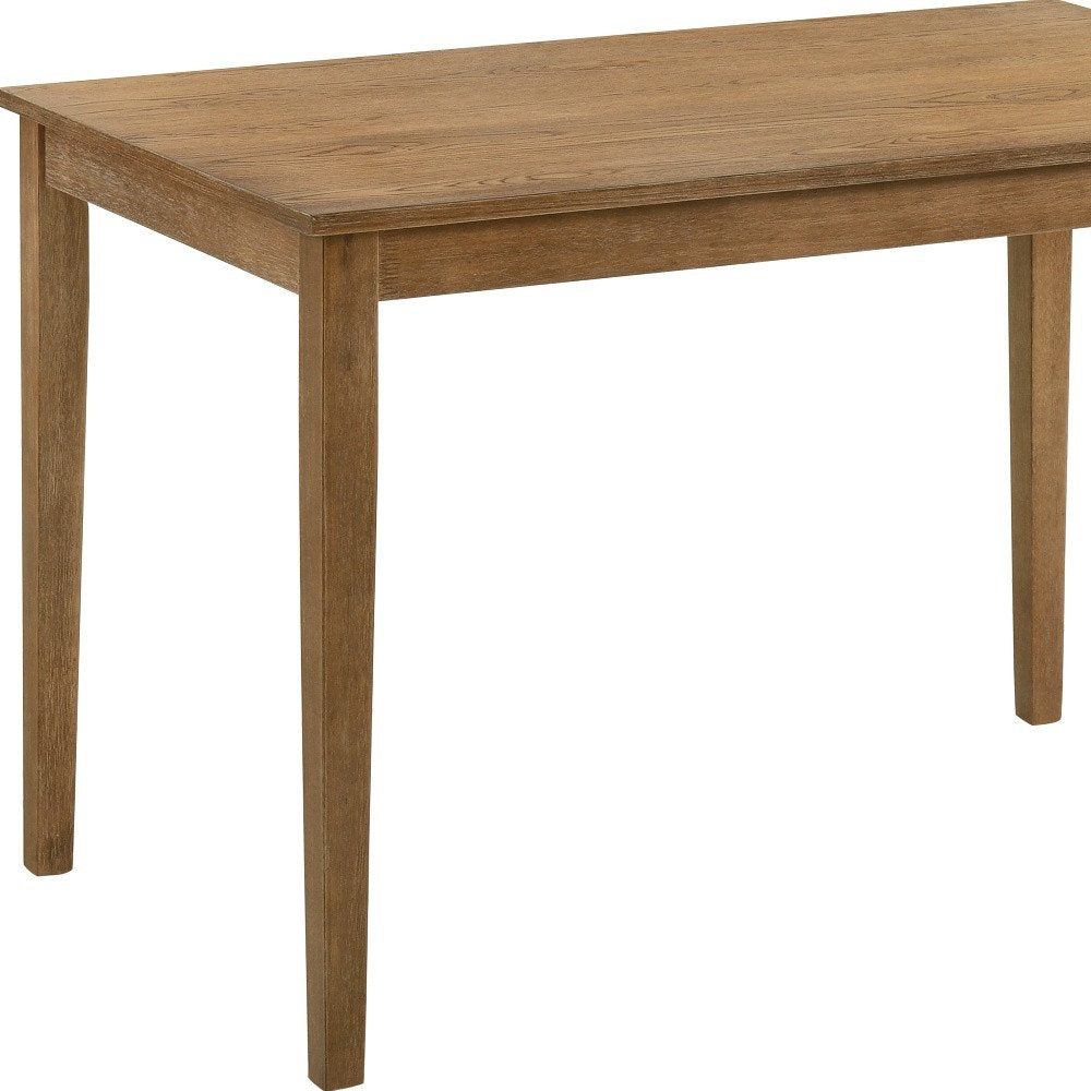Five Piece Oak Solid Wood Dining Set with Four Chairs