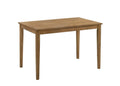 Five Piece Oak Solid Wood Dining Set with Four Chairs on a white background