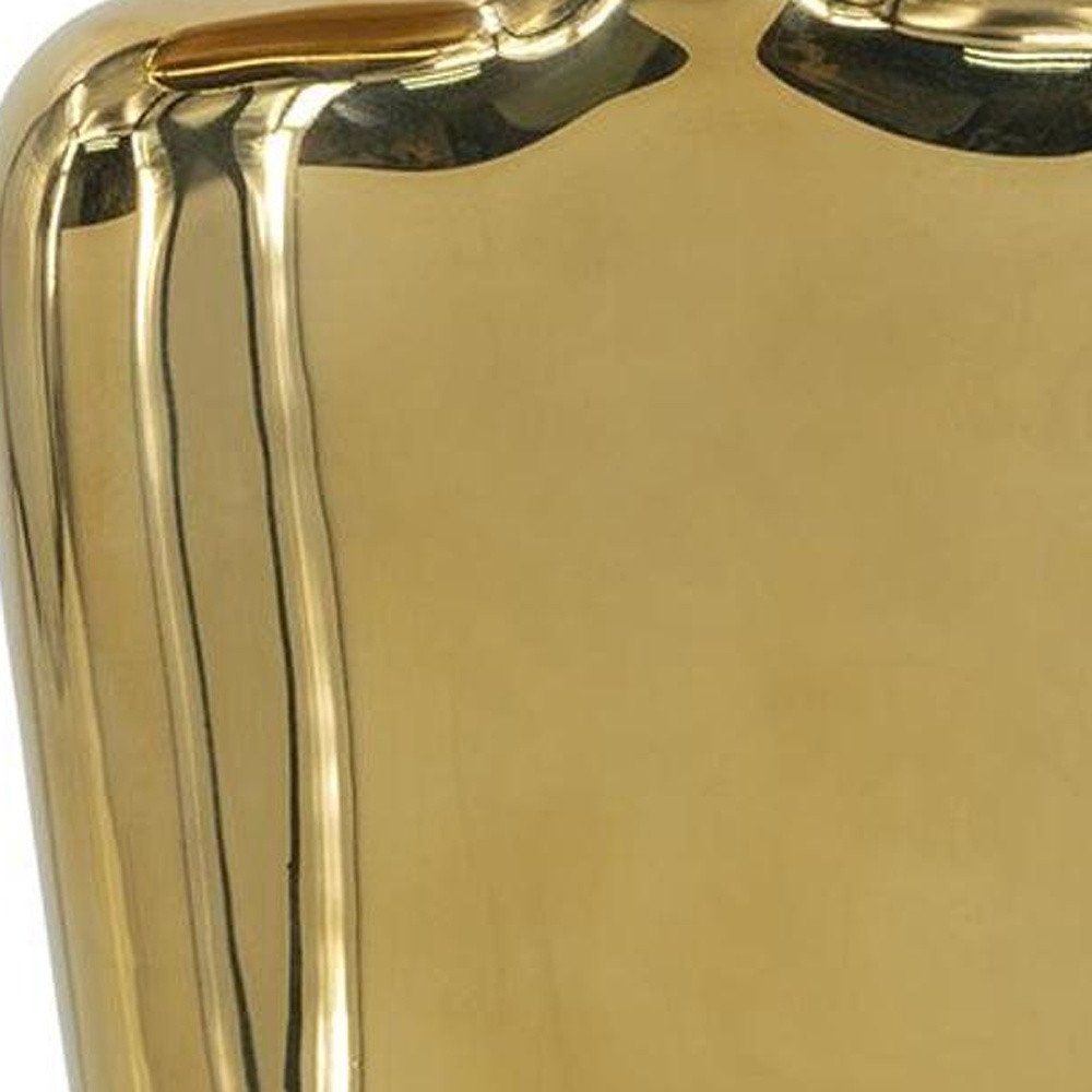 8" Gold Ceramic Modern Abstract Table Vase