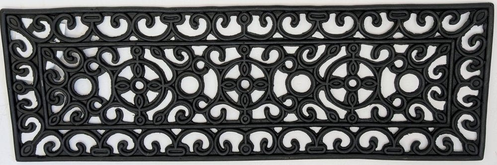9" X 30" Black Rubber Outdoor Door Mat