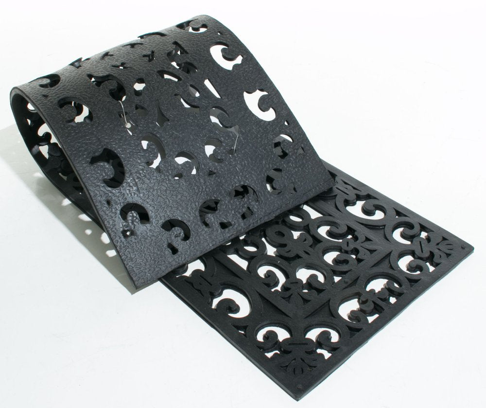 9" X 30" Black Rubber Outdoor Door Mat - SKU 576943
