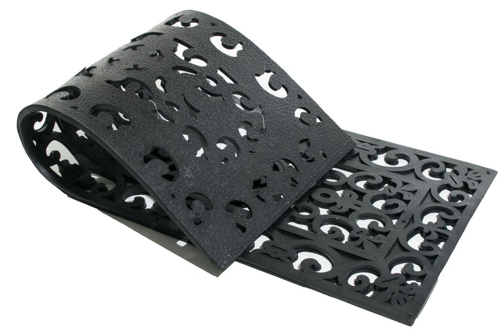 9" X 30" Black Rubber Outdoor Door Mat - SKU 576943