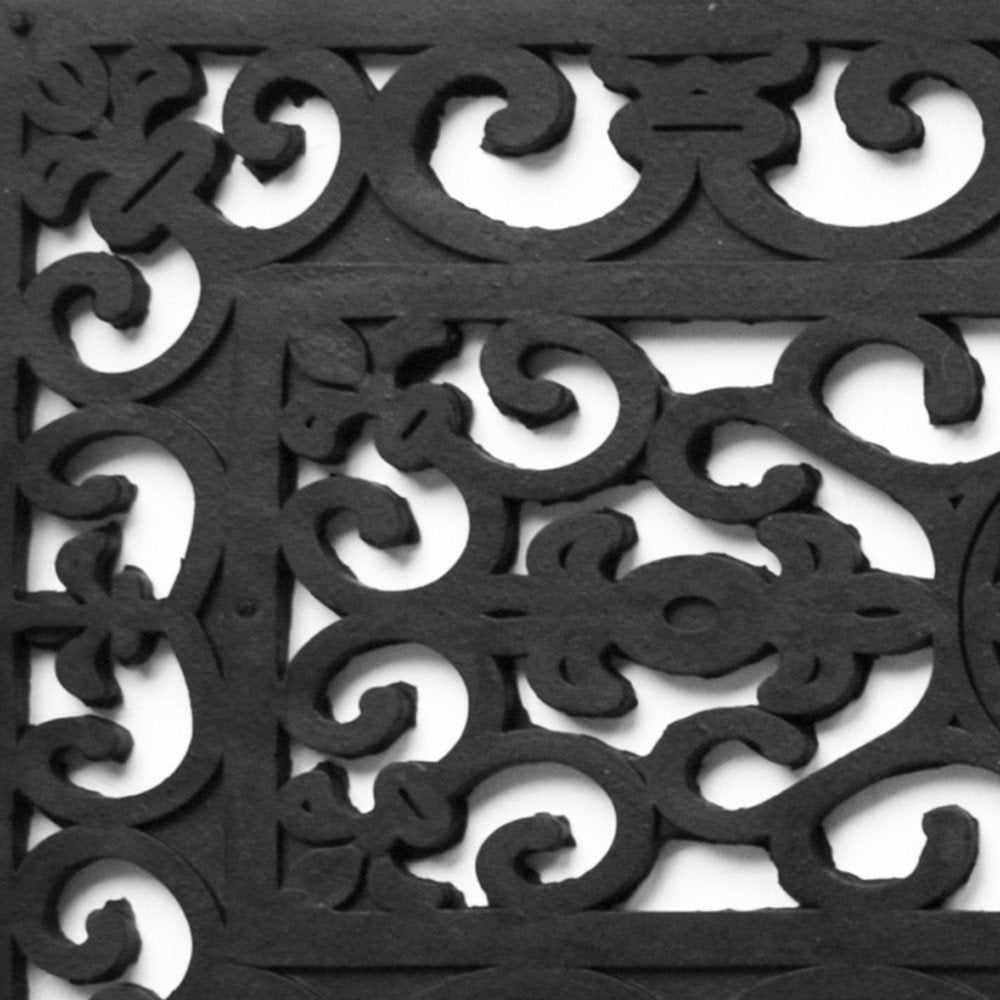 9" X 30" Black Rubber Outdoor Door Mat - SKU 576943