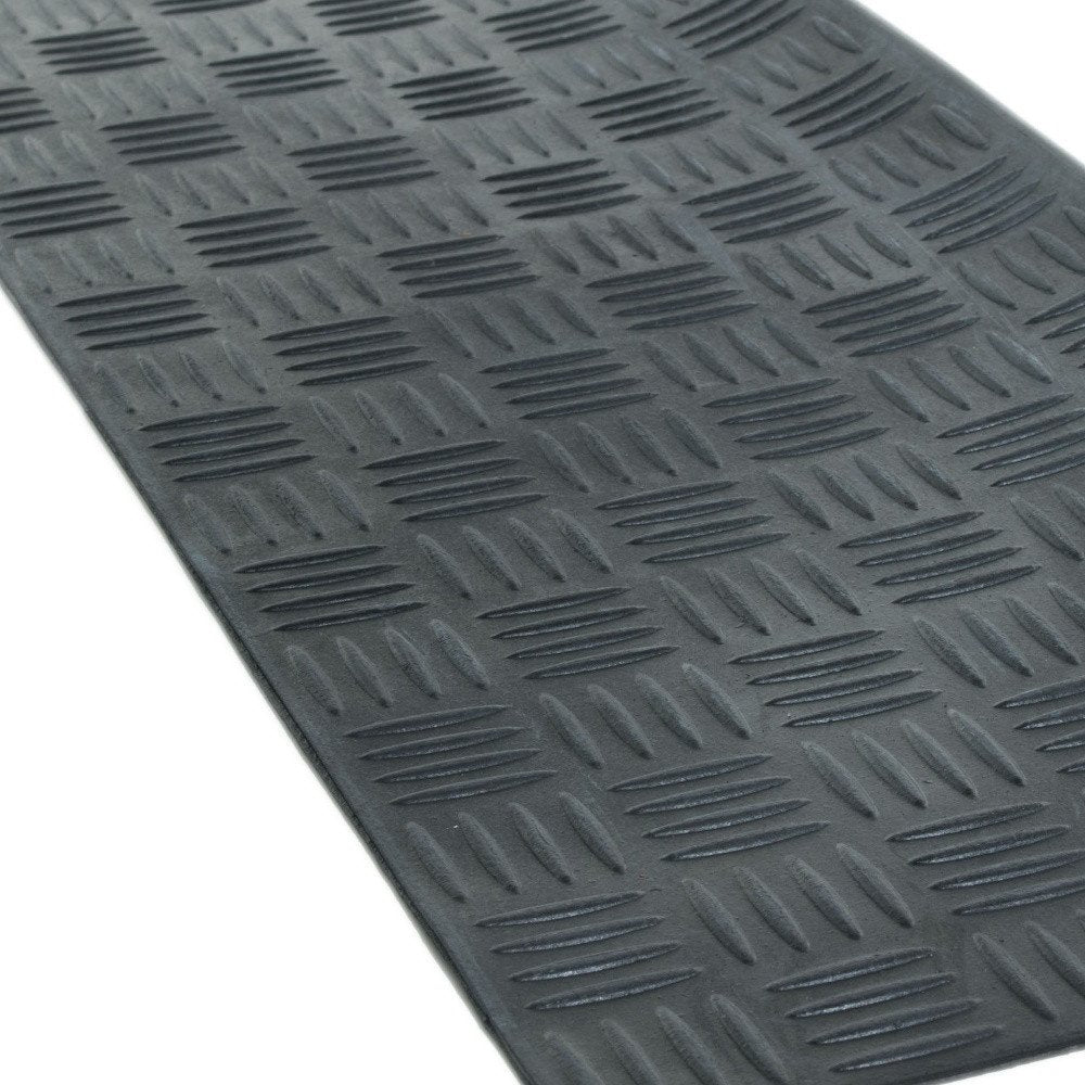 9" X 30" Black Rubber Outdoor Door Mat - SKU 576949