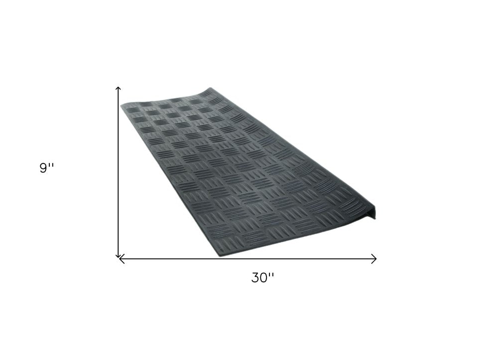 9" X 30" Black Rubber Outdoor Door Mat - SKU 576949