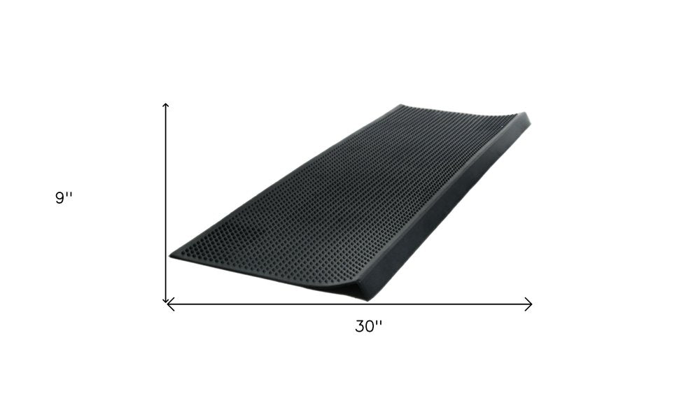 9" X 30" Black Rubber Outdoor Door Mat - SKU 576950