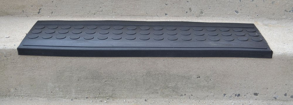 9" X 30" Black Rubber Outdoor Door Mat - 9" H x 30" W x 0.25" D