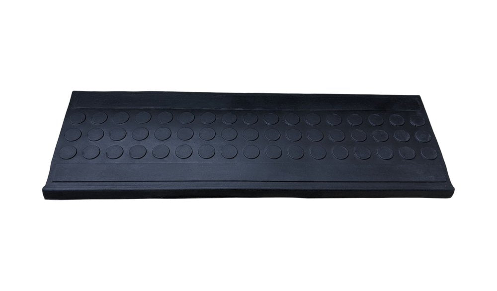 9" X 30" Black Rubber Outdoor Door Mat - 9" H x 30" W x 0.25" D