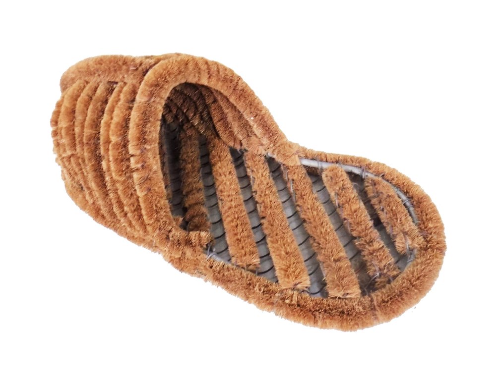 8" X 19" Brown Coir Outdoor Boot Scraper on a white background