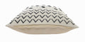 Set of Two 20" White Chevron Throw Pillows on a white background