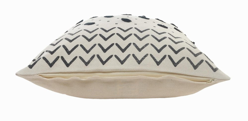 Set of Two 20" White Chevron Throw Pillows