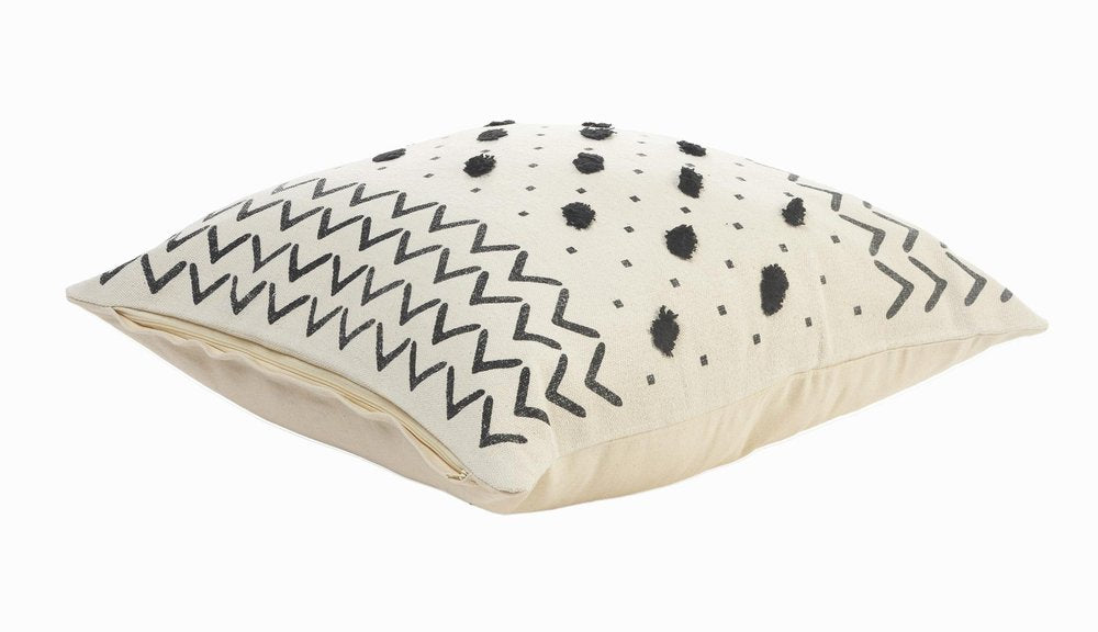 Set of Two 20" White Chevron Throw Pillows