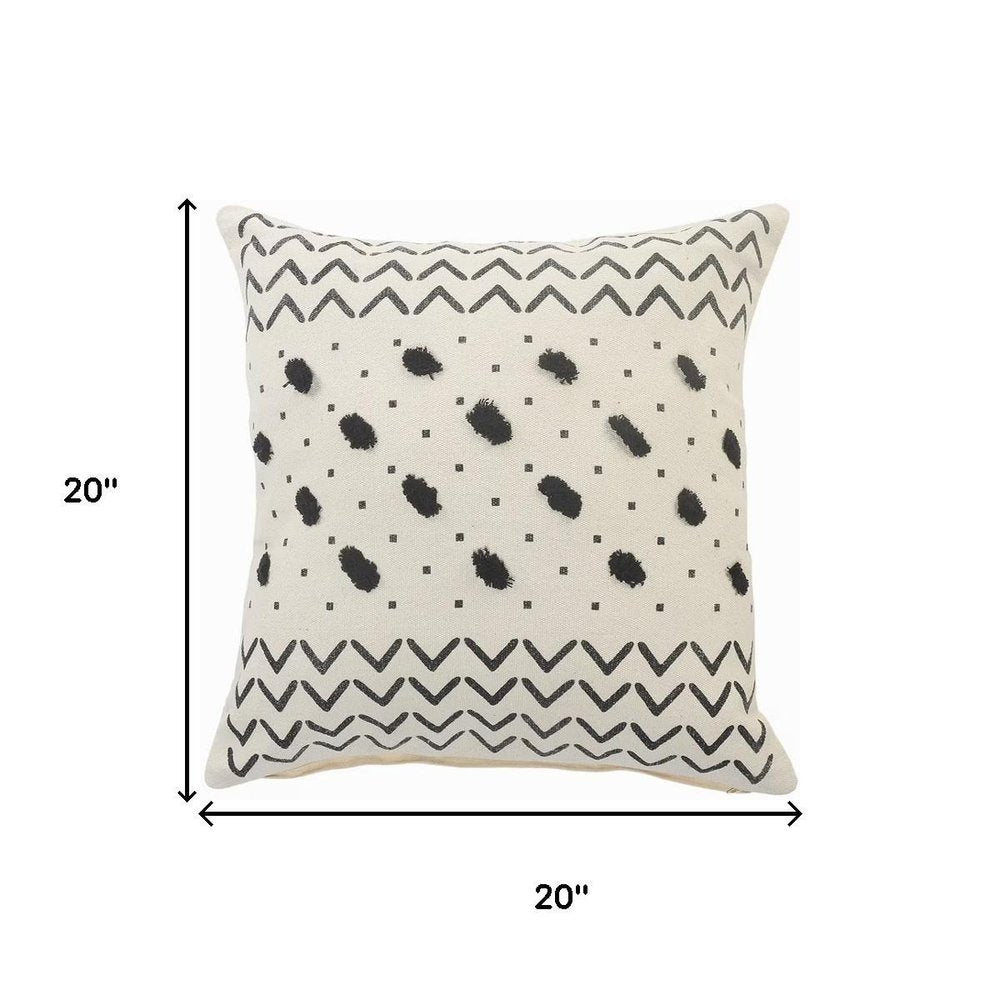 Set of Two 20" White Chevron Throw Pillows on a white background