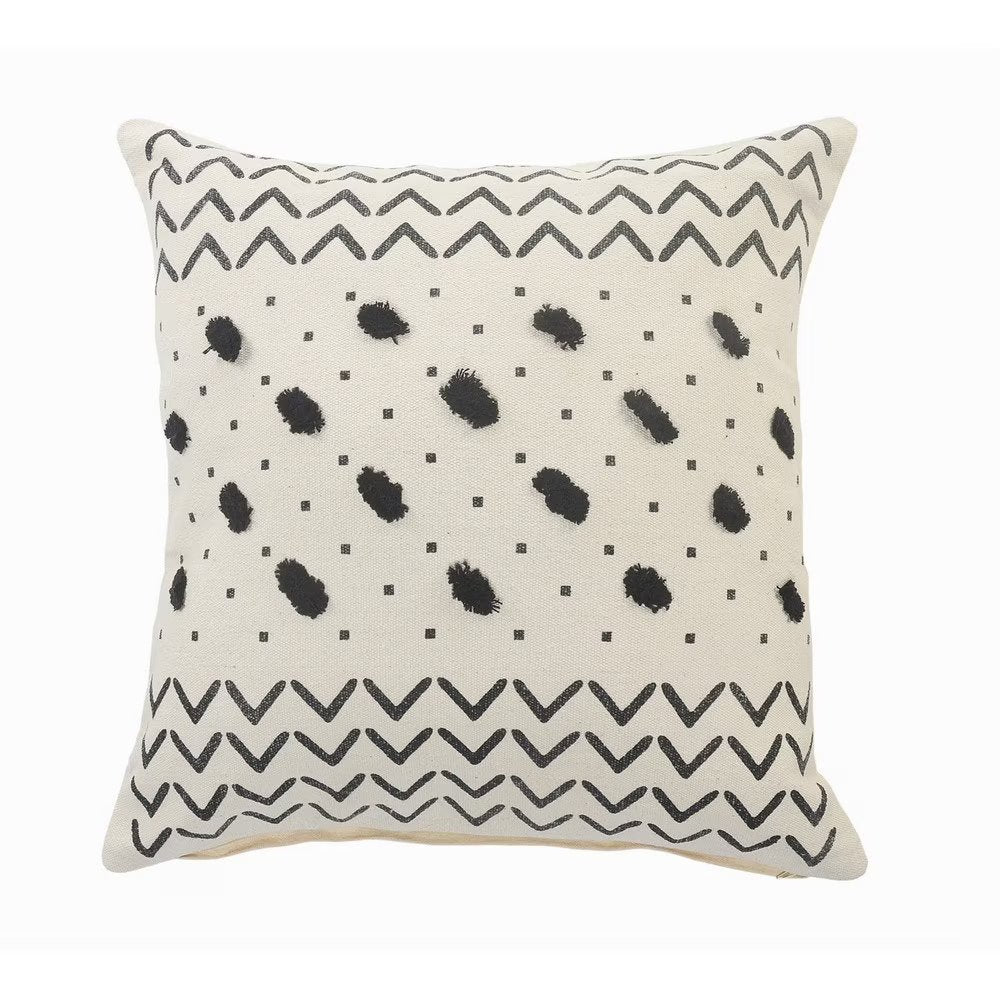 Set of Two 20" White Chevron Throw Pillows on a white background