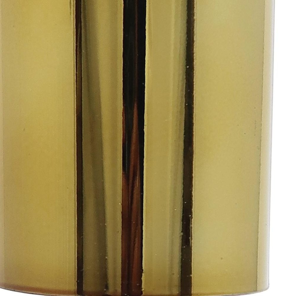 Set of Two Amber Gold And Pink Faceted Crystal Tabletop Taper Candlesticks close-up detail