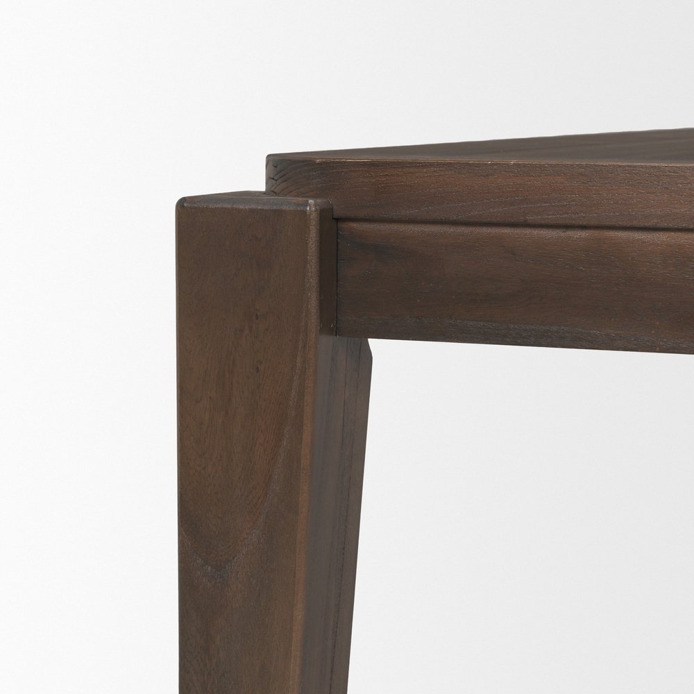 72" Dark Brown Wood Dining Table