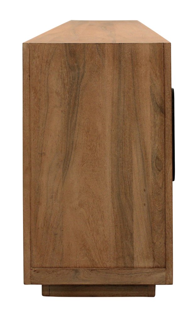 95" Natural Distressed Solid Wood Sideboard with Six Doors