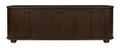98" Brown Distressed Solid Wood Sideboard With Six Doors on a white background