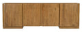 96" Tan Distressed Solid Wood Sideboard Soft Close with Four Doors on a white background