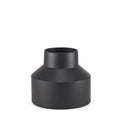 8" Black Tulip Metal Table Vase on a white background