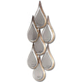 52" Gold And Gray Distressed Geometric Glass And Metal Wall Sconce Candle Holder