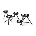 7" Black Geometric Metal Tabletop Votive Candle Holder