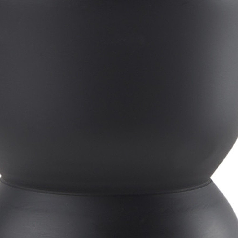 8" Black Metal Tabletop Taper Candle Holder close-up detail