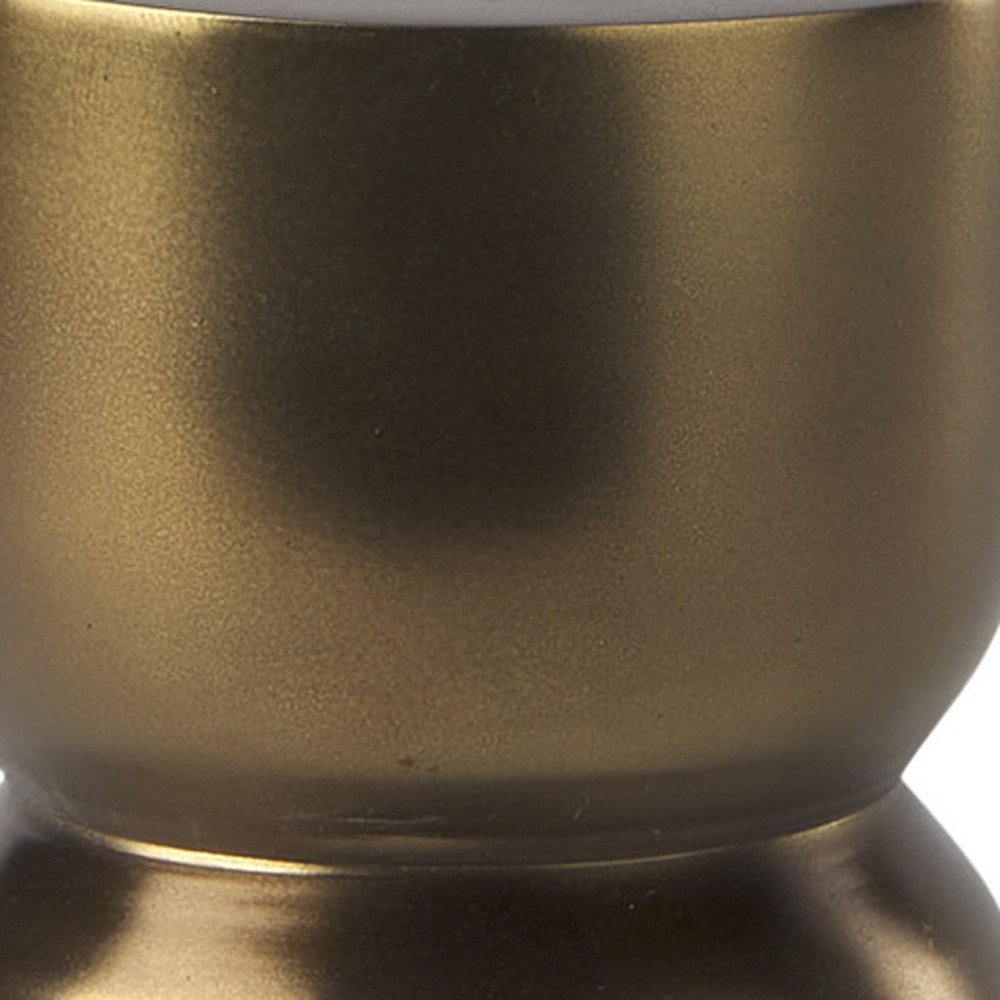 5" Gold Metal Tabletop Taper Candlestick.