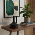 8" Black Ceramic Jug Vase