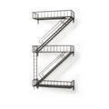 21" Gunmetal Gray Metal Novelty Wall Mounted Accent Shelf. Wall mounted shelve isolated on a plain white background, showing a gray metal surface.
