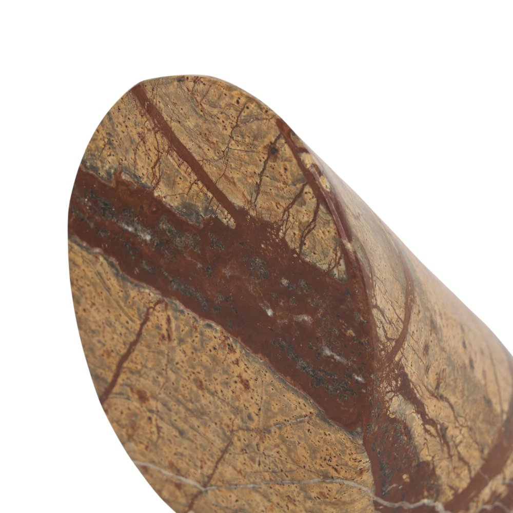 Set of Two Brown Marble Geometric Decorative Bookends