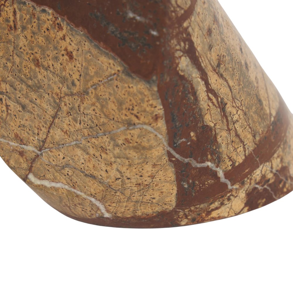 Set of Two Brown Marble Geometric Decorative Bookends