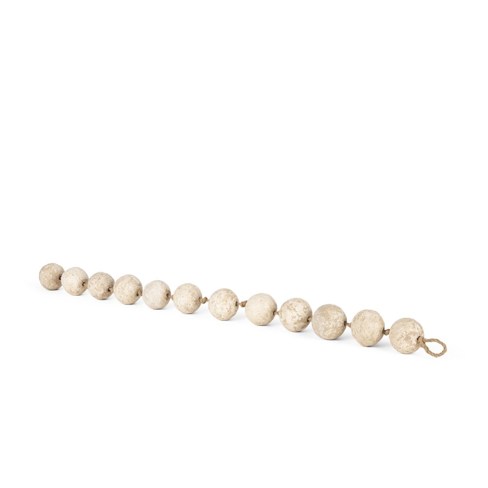 3" Beige Paper Sphere Tabletop Sculpture