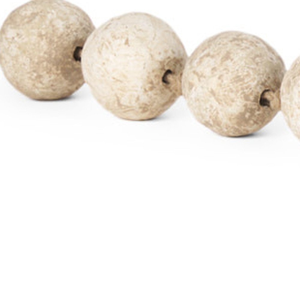 3" Beige Paper Sphere Tabletop Sculpture