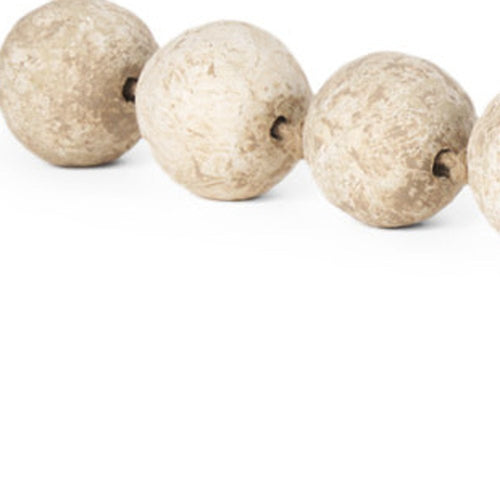 3" Beige Paper Sphere Tabletop Sculpture
