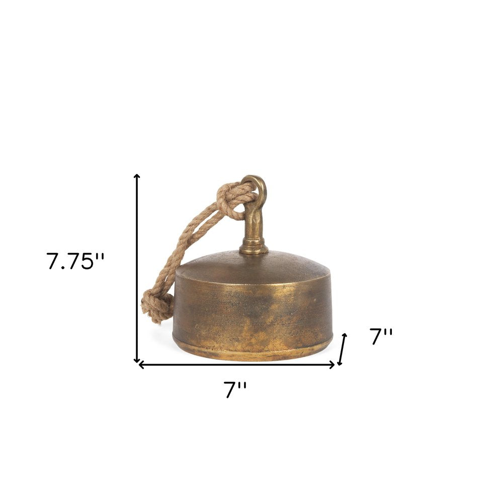 8" Gold Metal Decorative Wall Sculpture