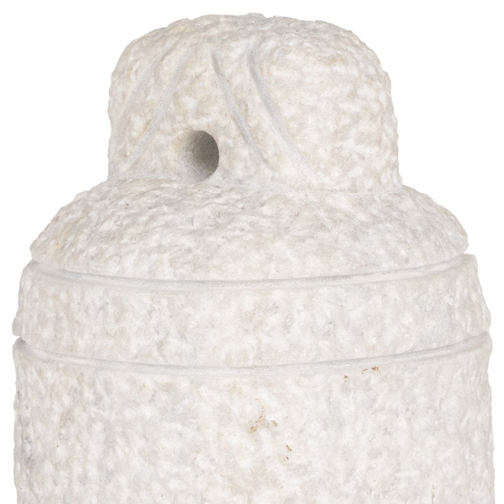 8" White Marble Door Stop