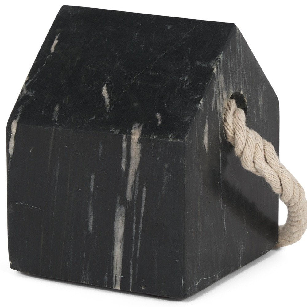5" Black Marble Tabletop Sculpture