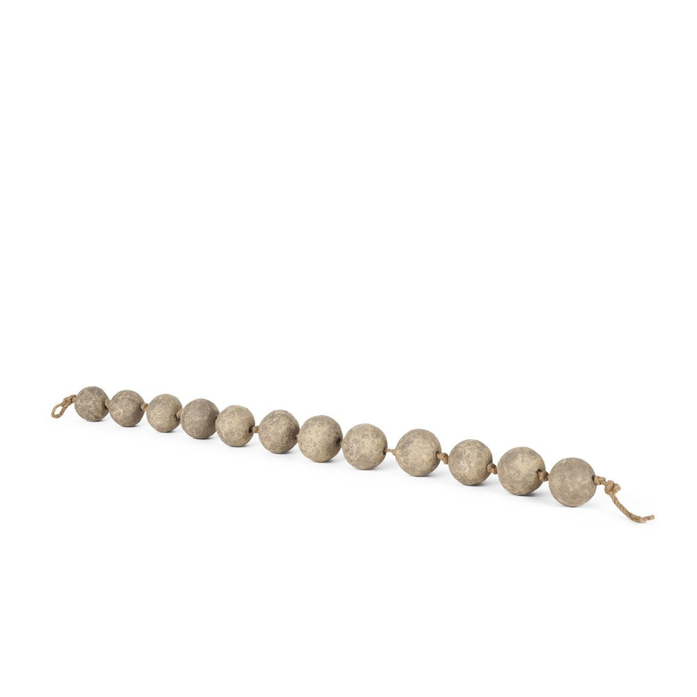 3" Beige Paper Sphere Tabletop Sculpture
