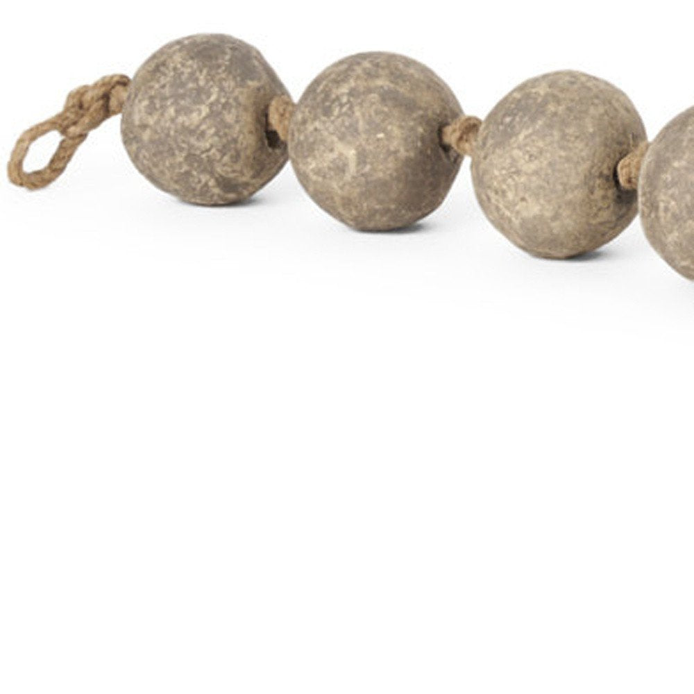 3" Beige Paper Sphere Tabletop Sculpture